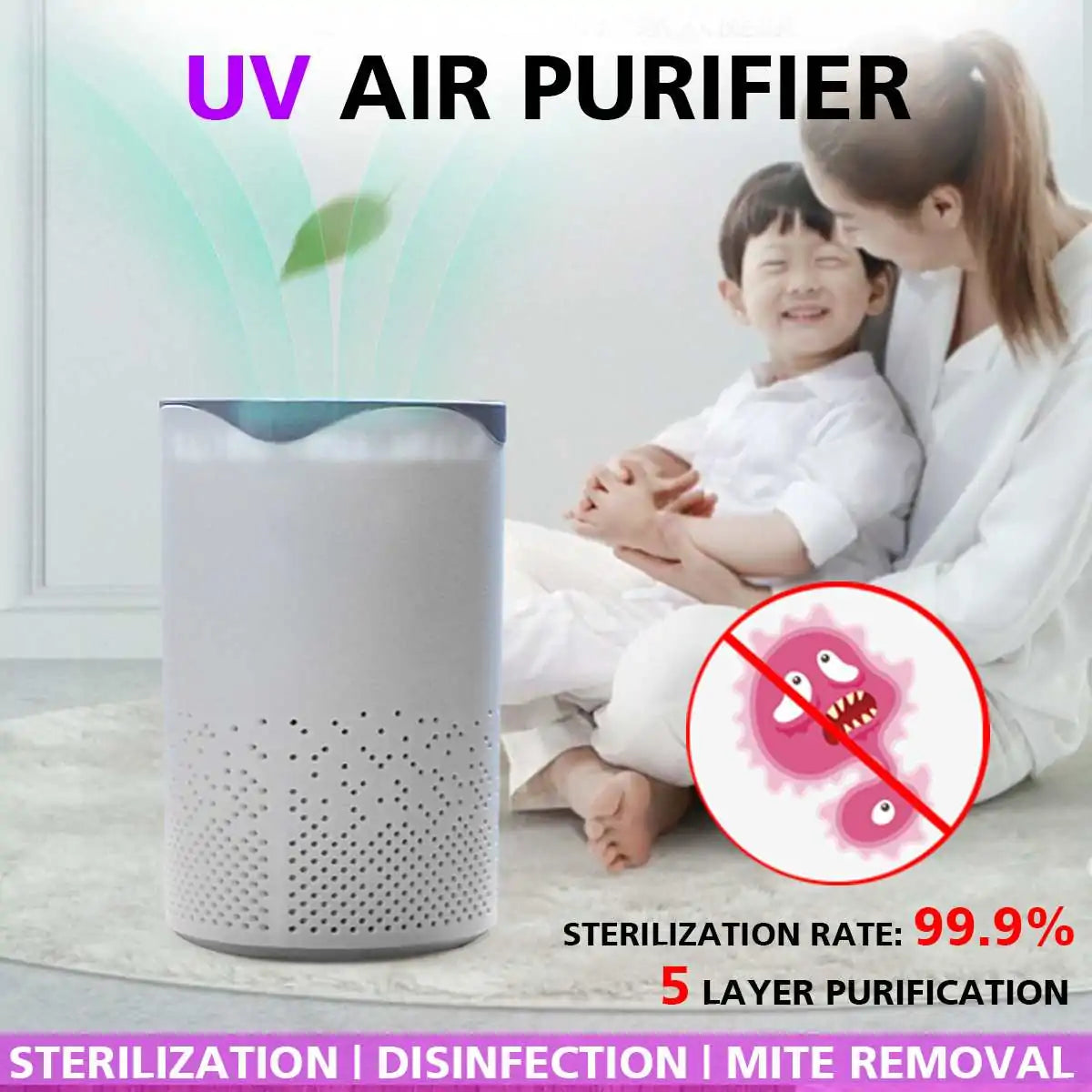 Antiviral UV Air Purifying Filter