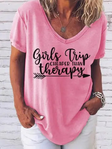 Women Girl's Trip Therapy  Tee